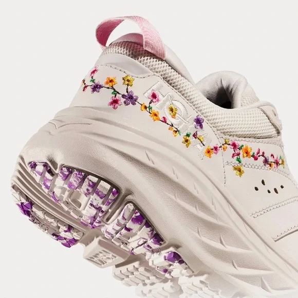 HOKA Bondi L 'Vibrant Bloom' Nimbus Cloud Nimbus Cloud Running Shoes men 14 w 15 - Picture 2 of 8